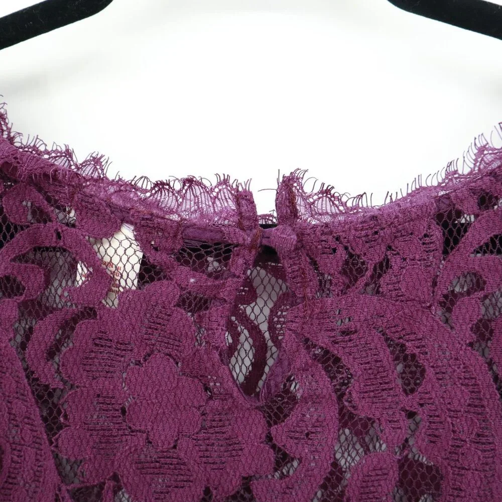 Sundance Lace Top Womens XS Purple‎ Witchy Dark Feminine Boho Event Date Night - Picture 5 of 15